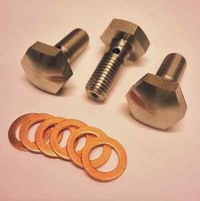 Norton Commando stainless steel rocker feed banjo bolts set