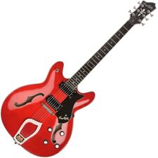 Mint Hagstrom Viking Semi-Hollow Electric Guitar Wild Cherry Trans Finish WCT