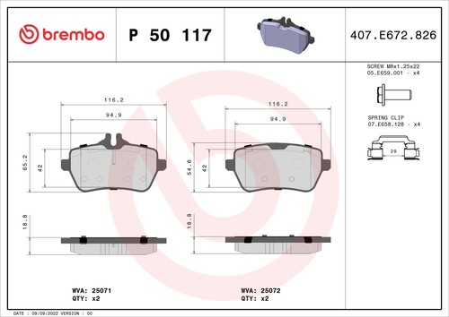 Rear axle brembo - axle, 117