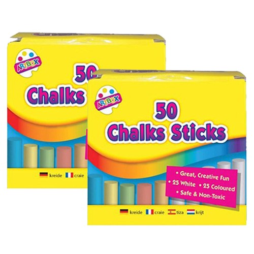 100 mixed chalks non - chalks, non-toxic