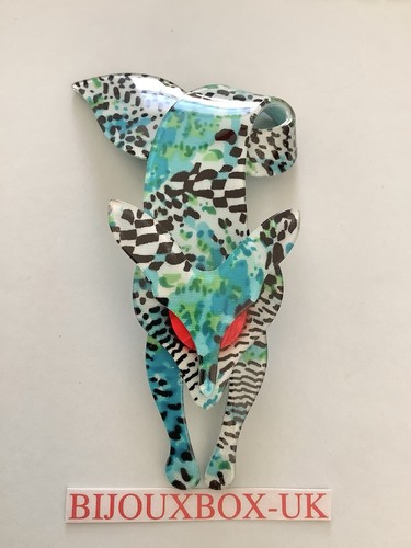 Lea stein fox brooch - stein, brooch.