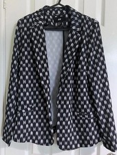 H&M Black/White Blazer UK10 -