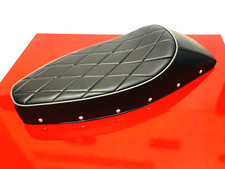 VESPA P125X P150X P200E BLACK CUSTOM DIAMOND DESIGN SLOPE BACK SPORTS SEAT