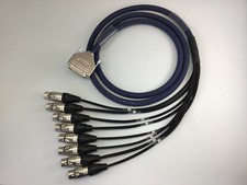 25 pin Dsub Male to Neutrik XLR Female Van Damme Blue Studio Cable- v lengths
