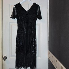 Balck flapper 1920s beaded