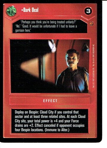 Star wars ccg cloud city - cloud, black