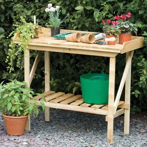 Greenhouse potting bench - potting,