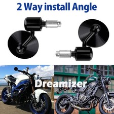 MOTORCYCLE BAR END ROUND BLACK