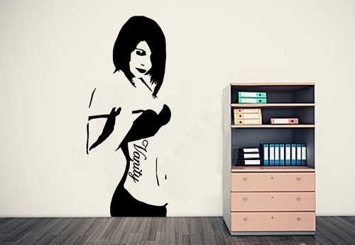 Banksy vanity wall art - wall,
