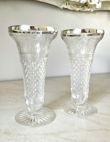 Antique stuart crystal pair - stuart,