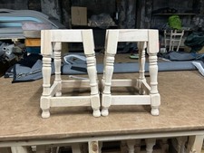 Raw Wood Low Pub/Bar Stool For