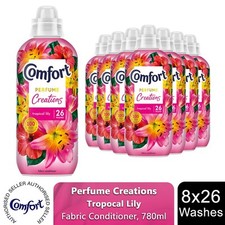 Comfort Fabric Conditioner Perfume Creations Tropical Lily, 26 W 780 ml, 8 Pack