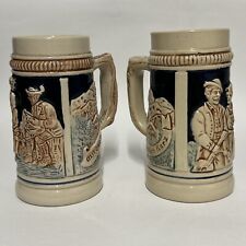 PAIR  Of  Vintage Large Beer Stein (Bier Stein) Made in Germany Beer Mugs 