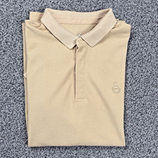 Galatasaray Polo Shirt Mens Size XXL Beige Short Sleeve 100% Cotton