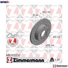 2x BRAKE DISC 600.3222.52 FOR