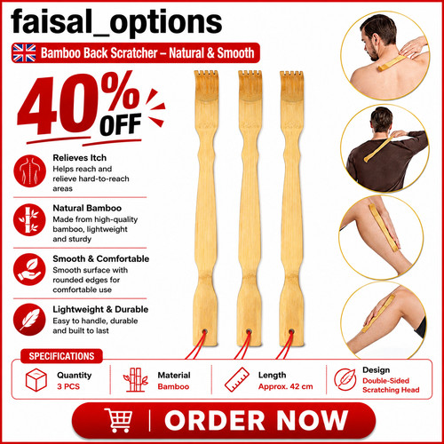 Bamboo back scratcher wooden - back,