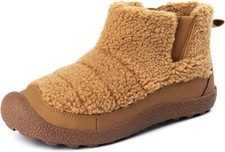 Womens Bootie Slippers Cozy Sherpa Memory Foam House shoes Indoor Outdoor