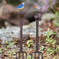 Mini Robin + Blue Tit on Fork
