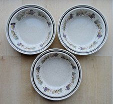 ROYAL DOULTON HARVEST GARLAND 19cm PASTA / CEREAL BOWLS X3