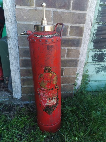 Vintage red fire - red, extinguisher