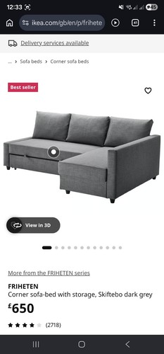 Ikea corner sofa - corner,