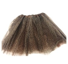Brown Leopard Print Long Elastic TUTU Perfect for Dance or Cat Halloween Costume
