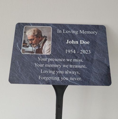 Photo memorial plaque - , for