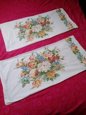 Rare! RALPH LAUREN Melissa Pair KING PILLOWCASES Floral Beach House FLOWERS