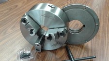 10" 3-JAW SELF-CENTERING LATHE CHUCK top&bottom jaws w. L1 back adapter plate