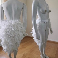 Long Feather Bustle Skirt Long