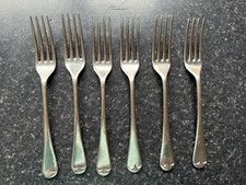 6 Vintage Firth Staybrite Stainless Steel Dessert Forks