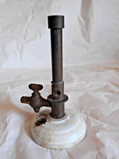 Vintage Bunsen Burner French on enamelled base 1930s