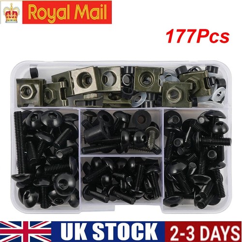 Black fairing bolts screws - black,