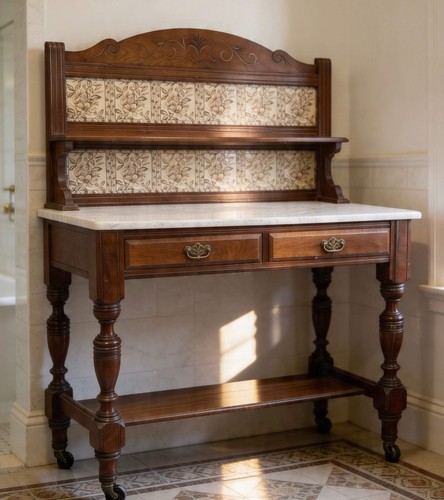 Edwardian antique marble top - marble, &
