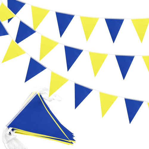 Blue yellow bunting 20m - blue,