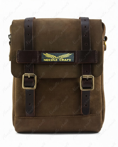 Leather tank tail bag - bag, dark
