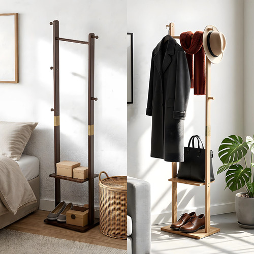 Narrow wooden clothes - clothes, hanging