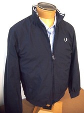 Fred Perry  Full Zip Brentham Windbreaker Sports Jacket NWT M $220 Navy Blue