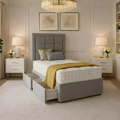 New single divan bed plush - single,