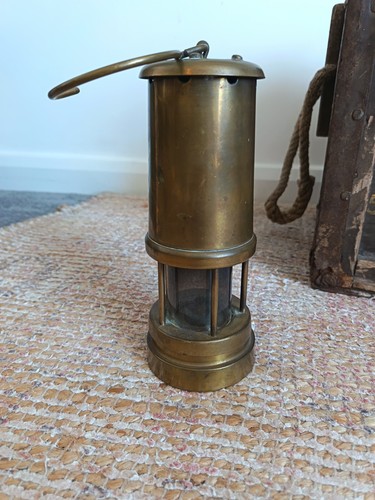 Vintage brass miners lamp - miners,