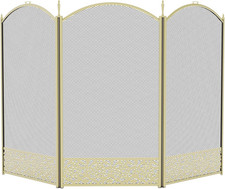 Ingleton Fire Screen/Spark Fire Guard, Metal, Brass Free Shipping