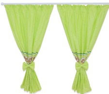 Nursery Curtains with bows for Babies & Toddler's Window Bedroom Window Green