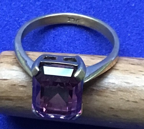 Vintage 9ct gold emerald cut - 9ct,