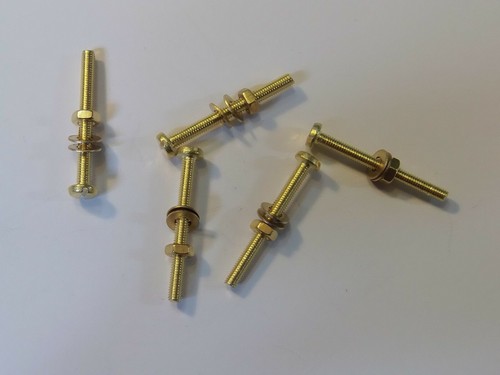 M3x30 brass pan head bolts - brass,