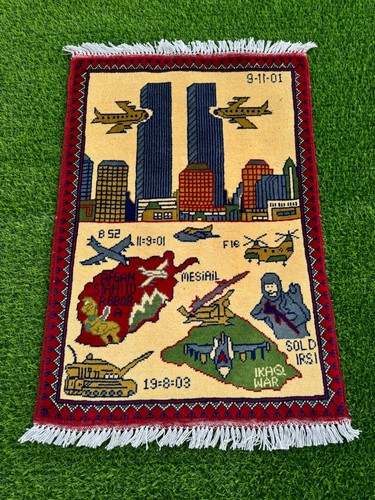 Afghan hand war rug - rug,, new