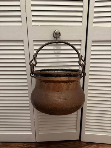 Antique copper cauldron - antique, cauldron,