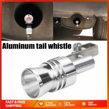 XL Turbo Sound Noise Exhaust Muffler Pipe Whistle Off Valve BOV Simulator Silver