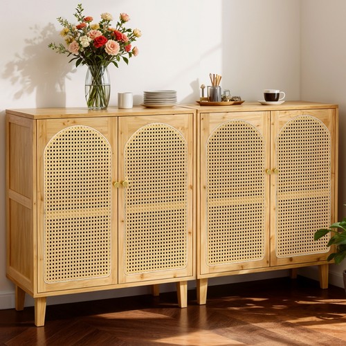 Bamboo rattan sideboard buffet - bamboo,