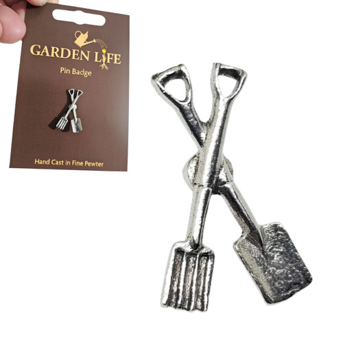Spade fork pewter - spade, badge