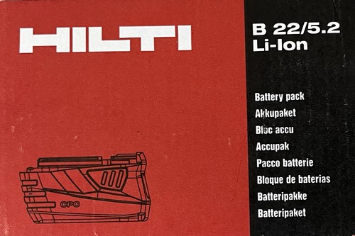 Hilti li ion battery - li-ion,
